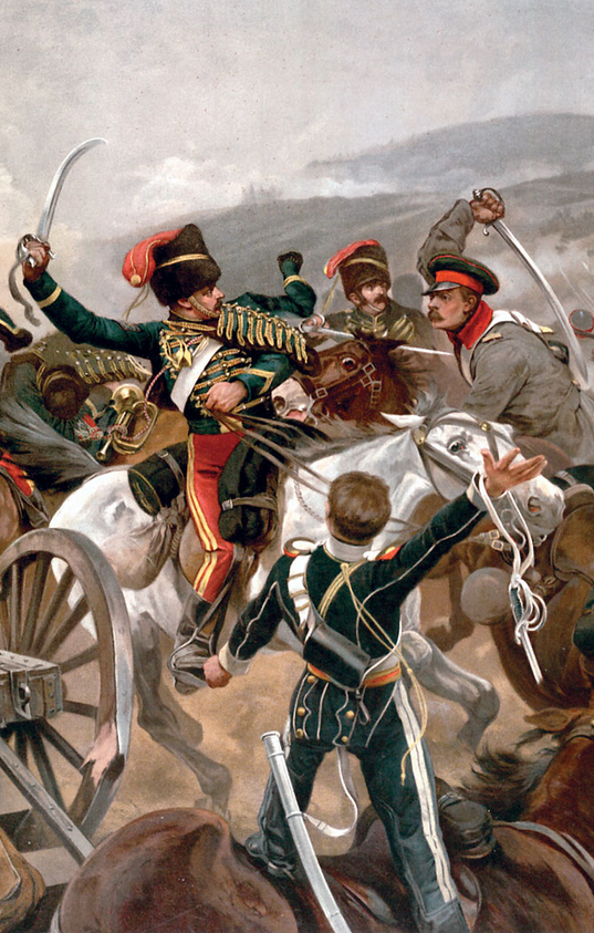 British and Russian forces fight in the Crimean War