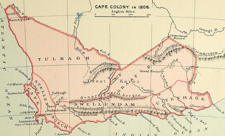 A map of Cape Colony in 1806
