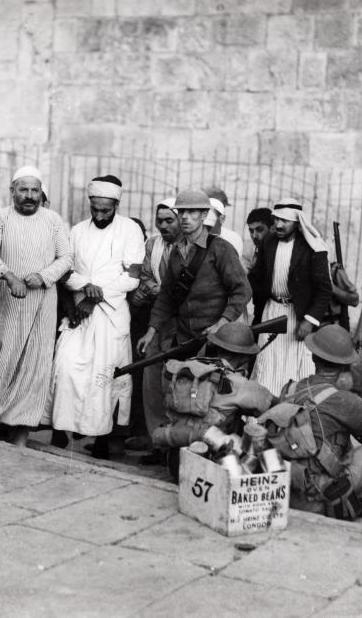 British soldiers removing Arabs during the Great Revolt