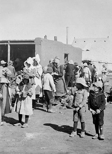 Boer women, children in a British concentration camp
