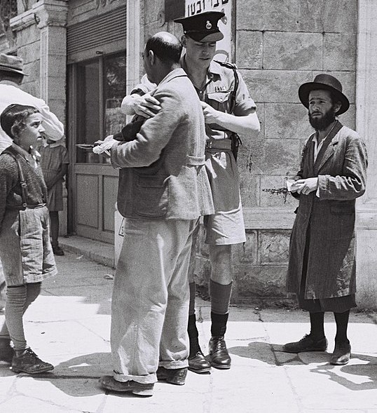A British policeman in Jerusalem, Palestine, in 1947