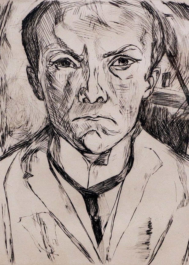 Self portrait by Max Beckmann