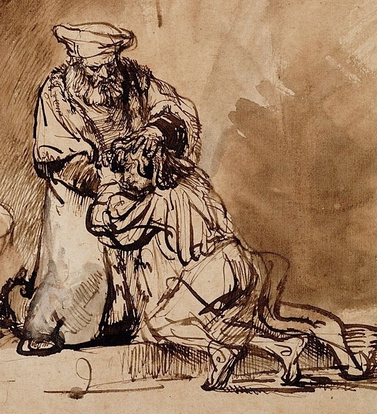 The Return of the Prodigal Son by Rembrandt (detail)