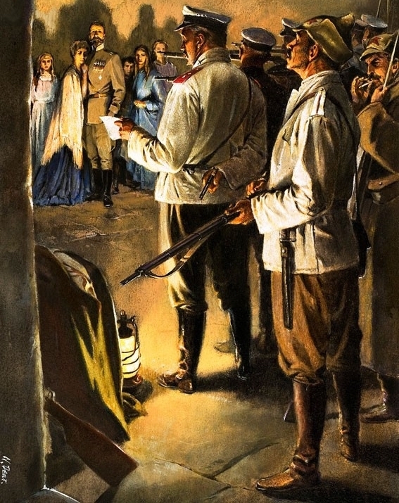 The former tsar and his family face a firing squad.