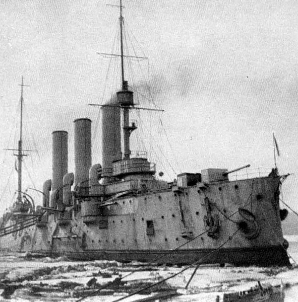 The cruiser Aurora in 1917