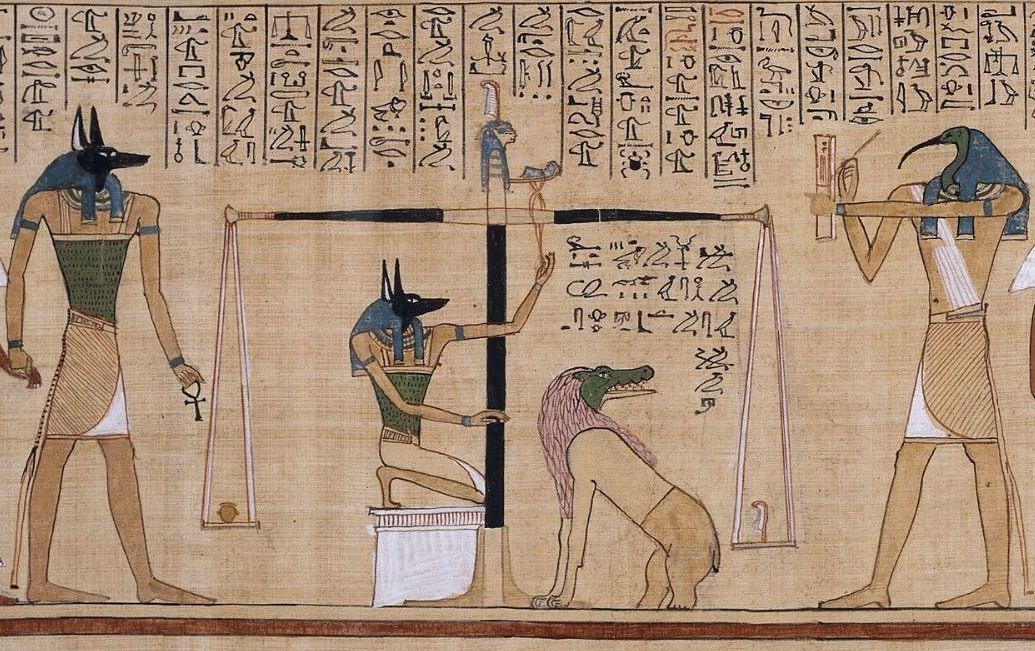 Illustration from the Book of the Dead, on papyrus
