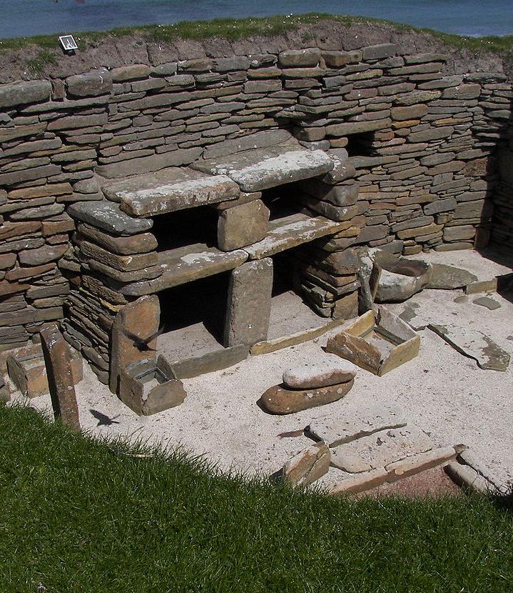 A stone dresser in Skara Brae, Scotland