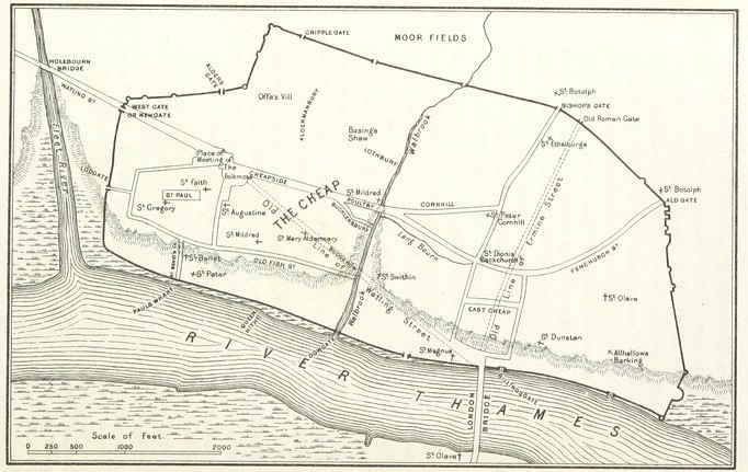 A map of London during Alfred's reign (886–899)