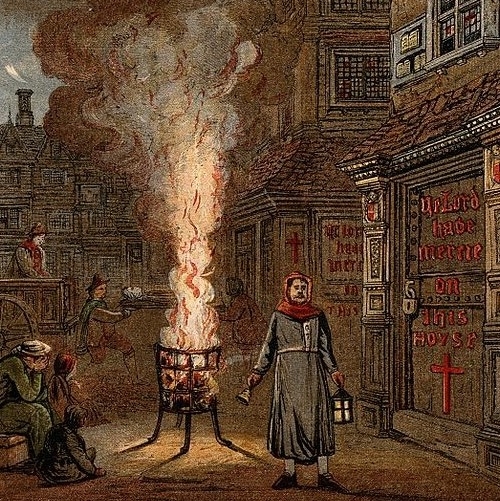 House quarantined during the Great Plague