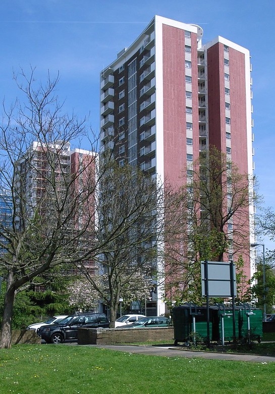 Tower blocks built in the 1950s in Lewisham