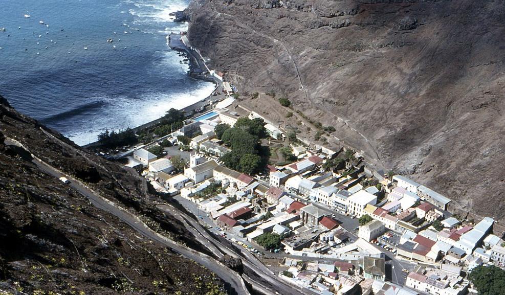 Aerial view of Jamestown, St Helena