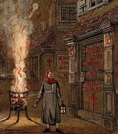 A London street during the Great Plague of 1665–66