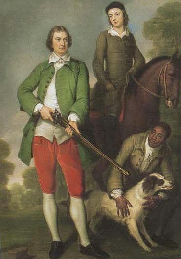 A country gentleman with his black servant
