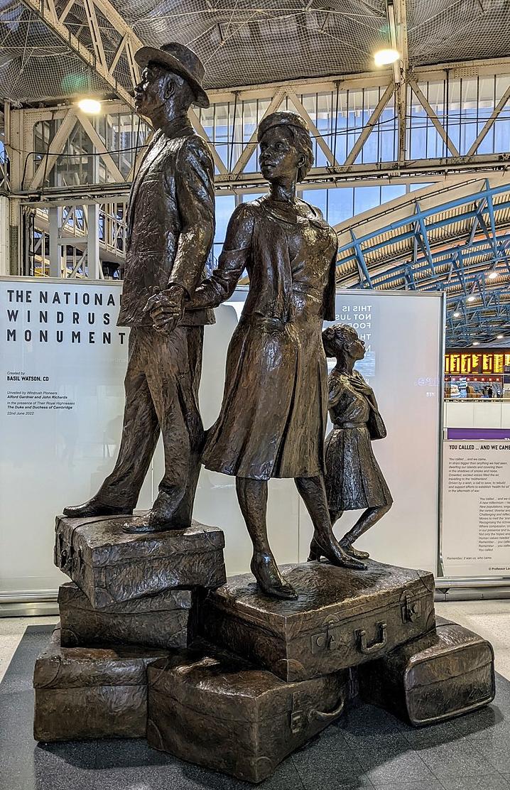 The National Windrush Monument, Waterloo Station