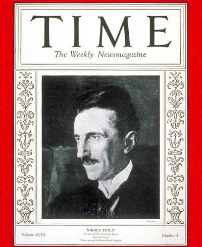 Time magazine commemorating Tesla's 75th birthday, 1931