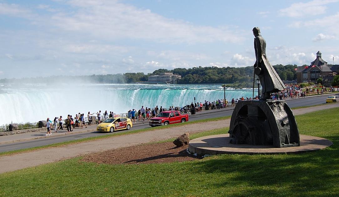 Nikola Tesla monument in Niagara Falls, Ontario