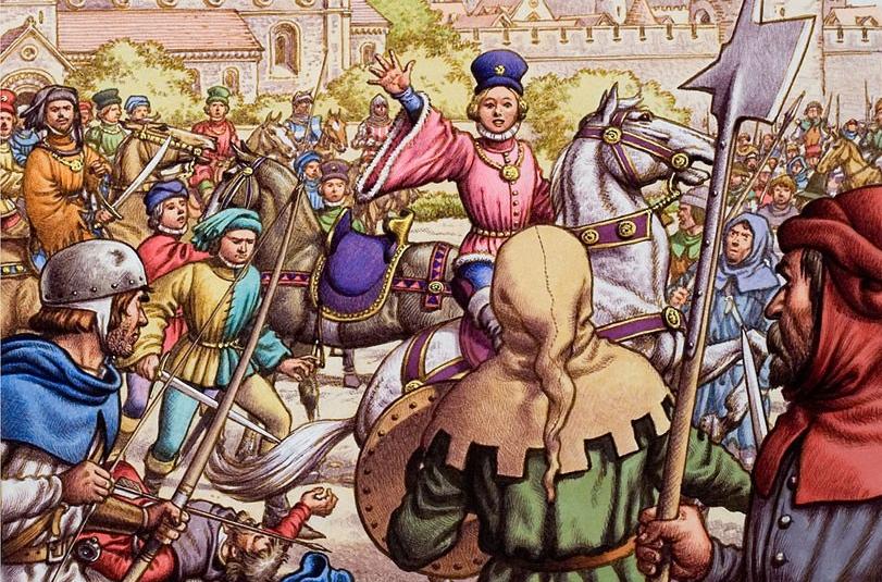 King Richard urges the rebels to remain calm