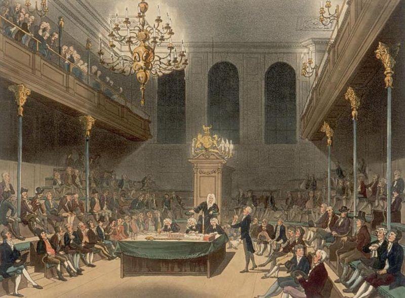 The House of Commons in session in 1808