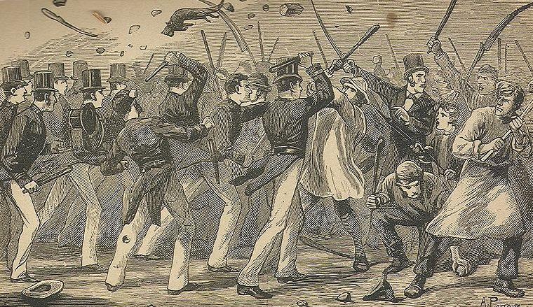 Police beat back Chartist demonstrators