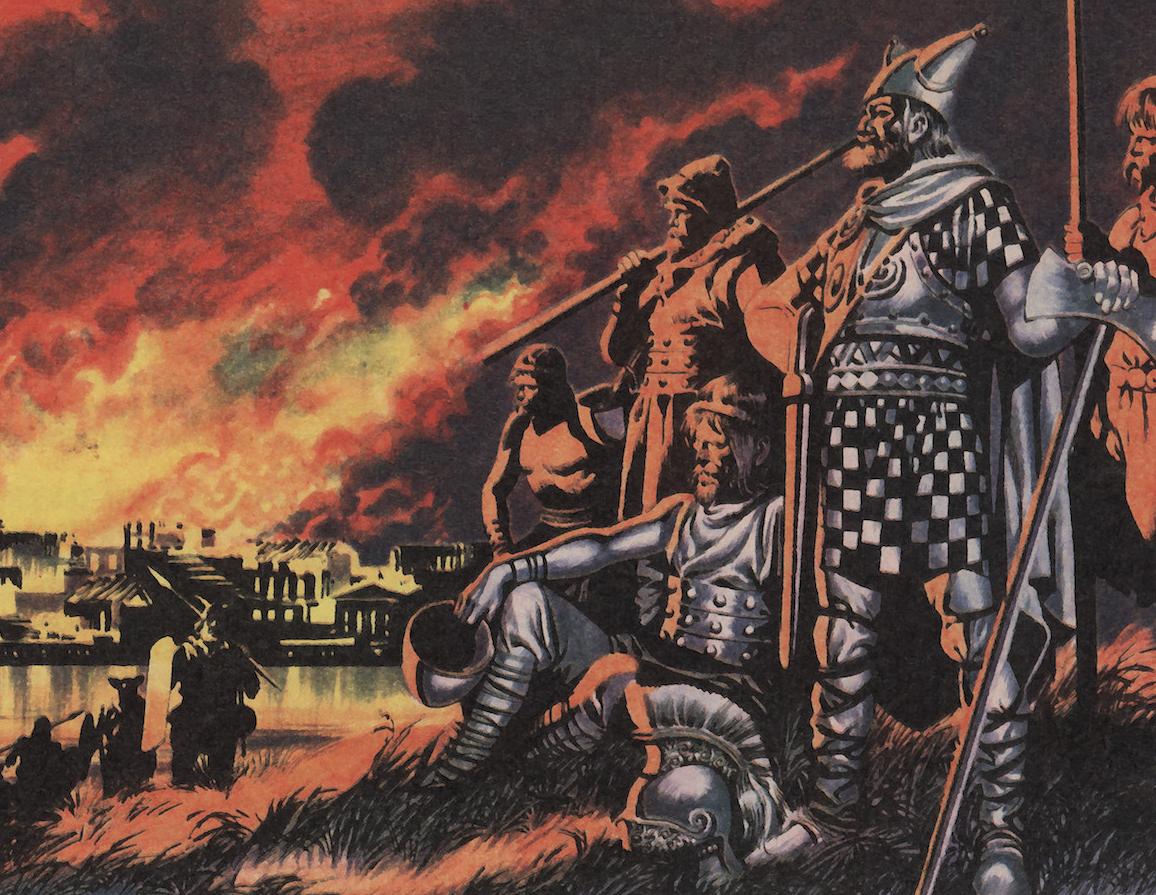London, sacked by Boudicca's troops, goes up in flames
