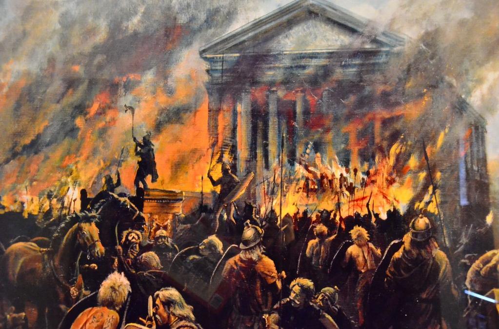 The destruction of Camulodunum's temple