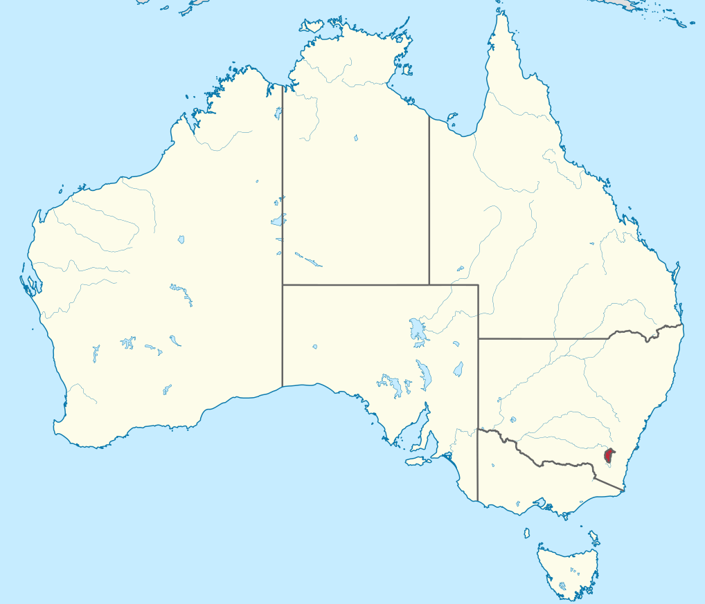 Location map of ACT