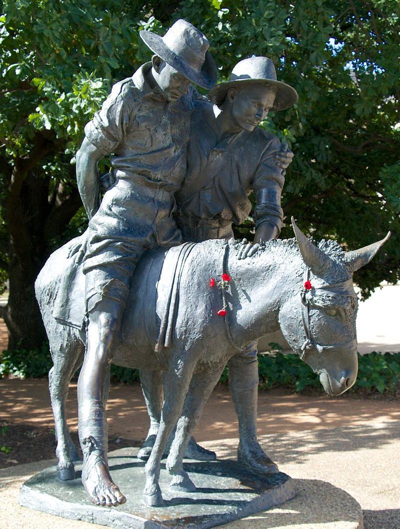 Statue of Simpson and his Donkey