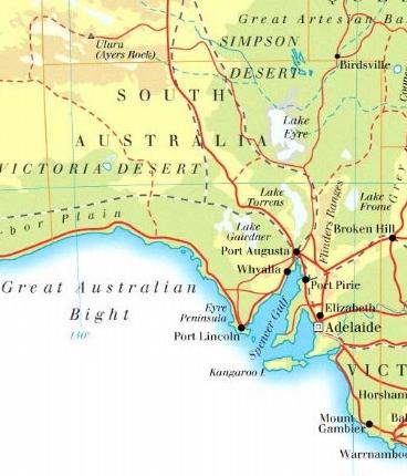 Map of South Australia