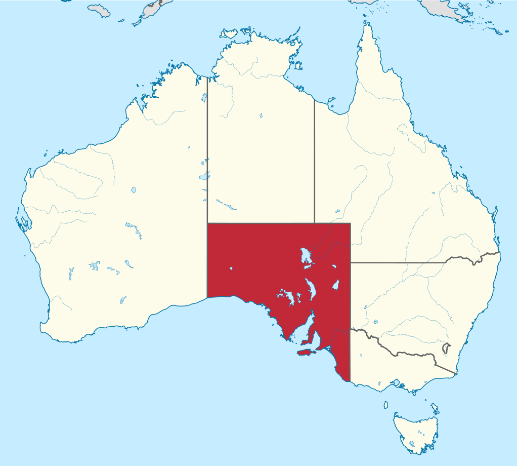 Location of South Australia