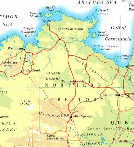 Map of Northern Territory