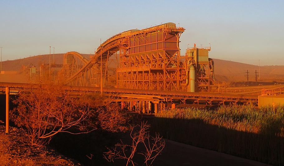 An iron ore mine in the Pilbara region