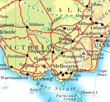Map of Victoria