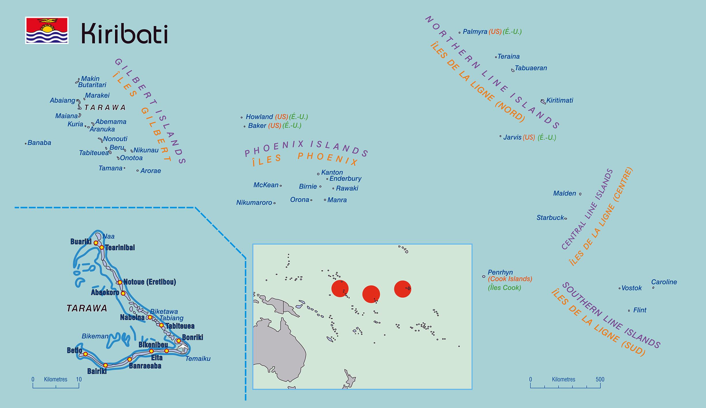 Map of Kiribati