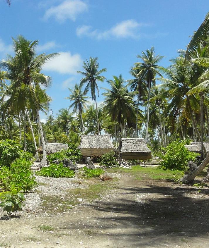 Village on Tarawa, Kiribati