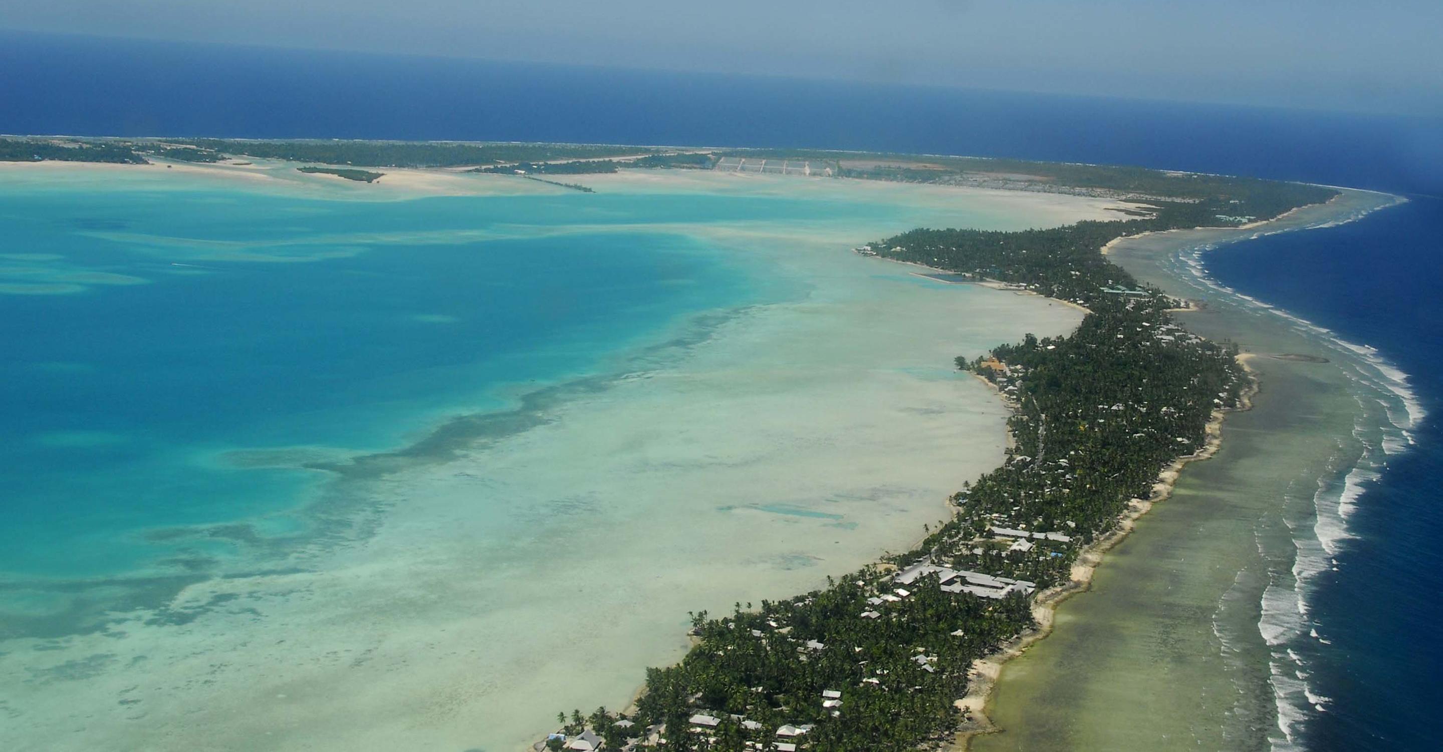 Aerial view of Tarawa atoll