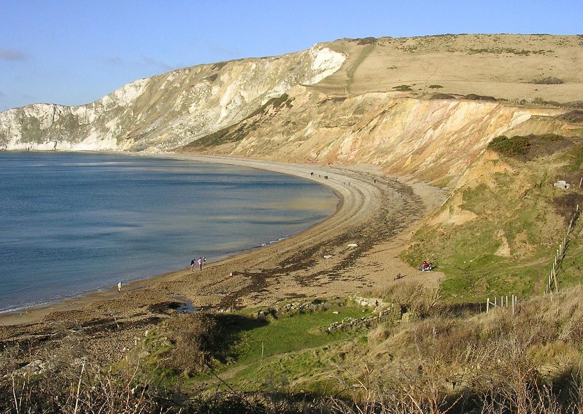 Soft rock cliffs in Dorset, on England's south coast