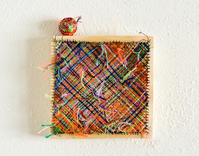 Weaving with a handmade loom