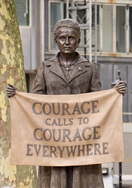 A statue of Millicent Fawcett in Parliament Square, London