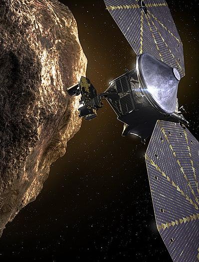 Lucy flies by one of the Trojan asteroids