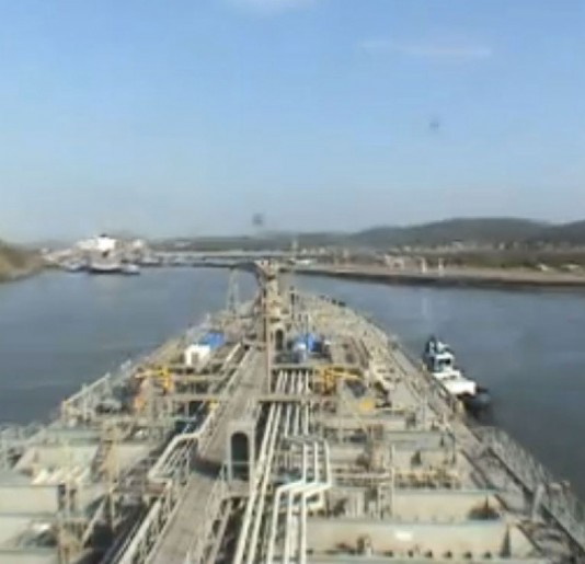 A speeded-up trip through the Panama Canal