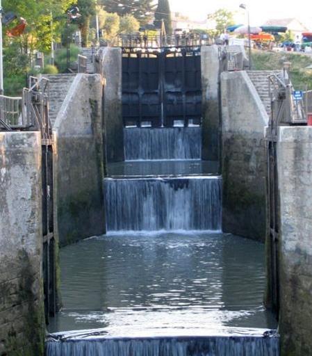 Staircase of locks on the Canal du Midi