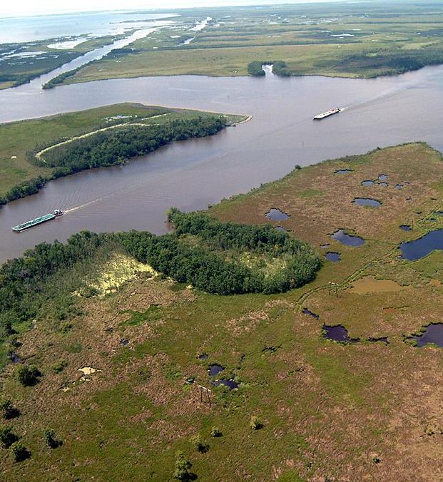 The Gulf Intracoastal Waterway, near New Orleans, Louisiana