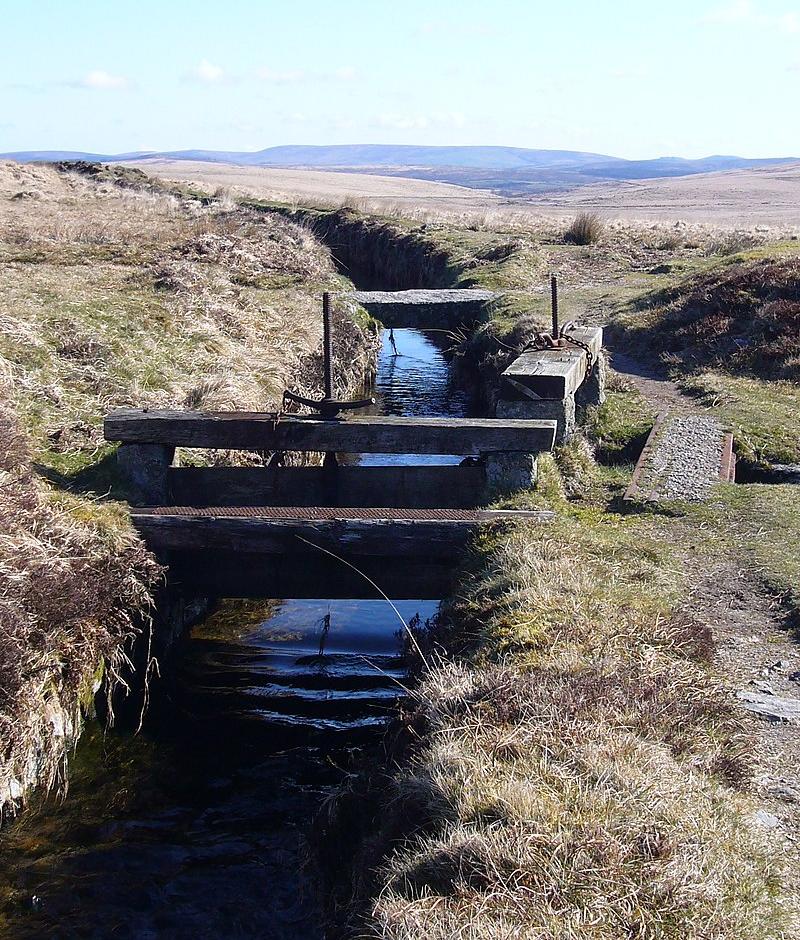 Devonport Leat on Dartmoor, with sluices