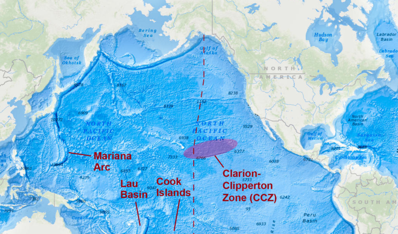 Location of the Clarion-Clipperton Zone