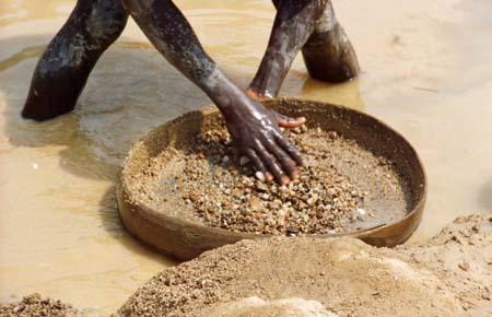 Diamond panning
