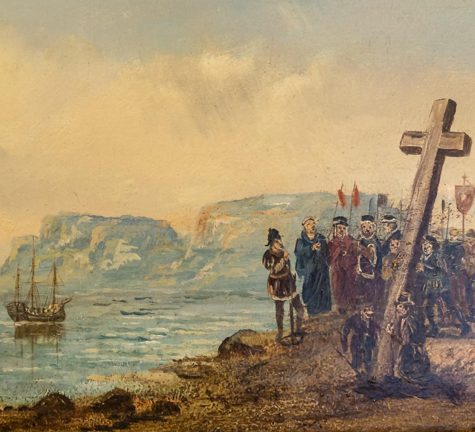 Bartolomeu Dias plants a cross at the Cape in 1488