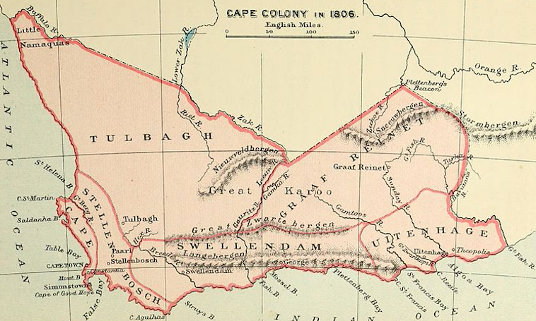 A map of Cape Colony in 1806
