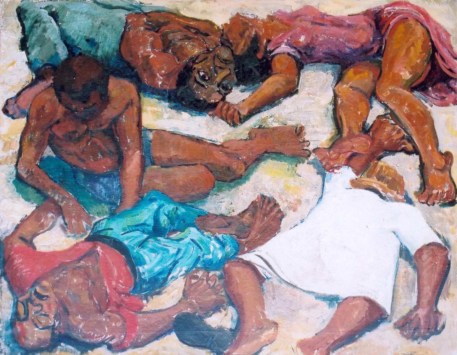 Painting depicting the Sharpeville massacre, March 1960