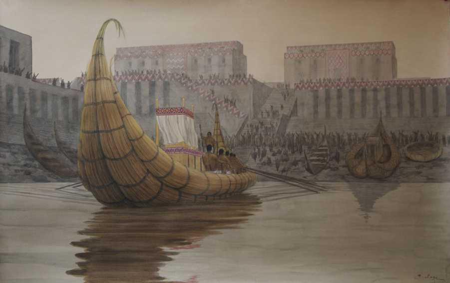 A recreation of the port of Eridu