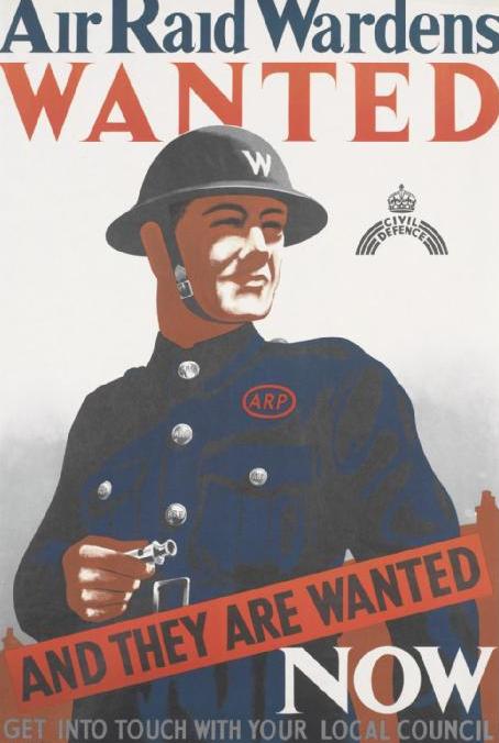 Government recruitment poster for ARP wardens